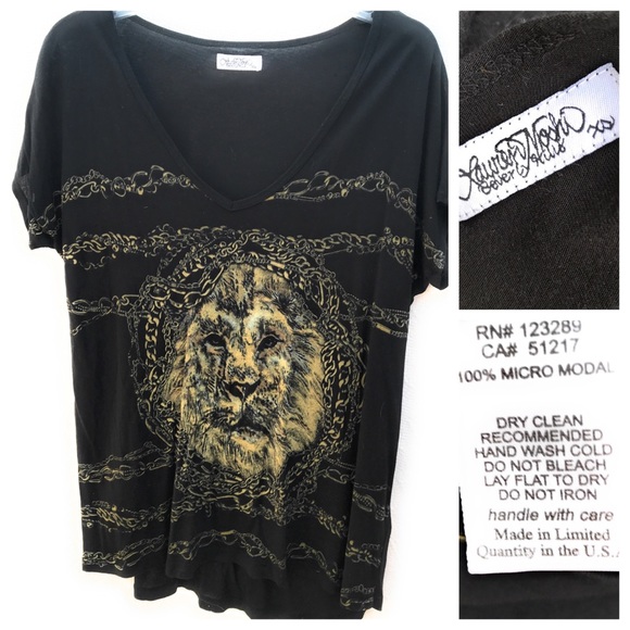 Lauren Moshi Tops - Lauren Moshi Beverly Hills Lion T-Shirt